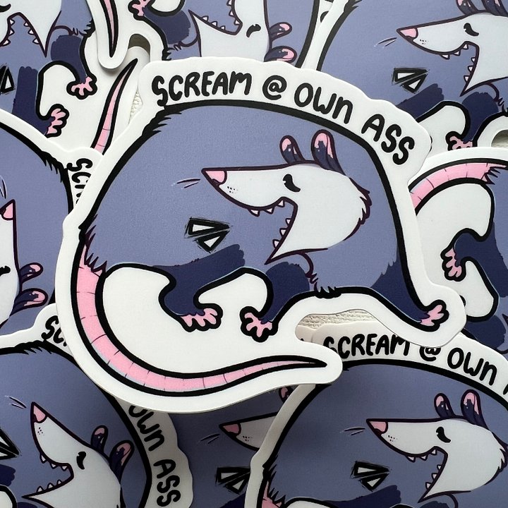 Opossum SCREAM Sticker product image (2)