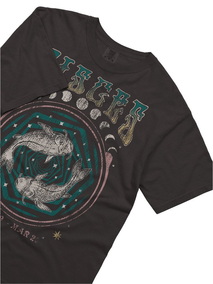 Pisces Zodiac Shirt – Vintage Fish Astrology Graphic Tee (February 19 – March 20) product image (22)