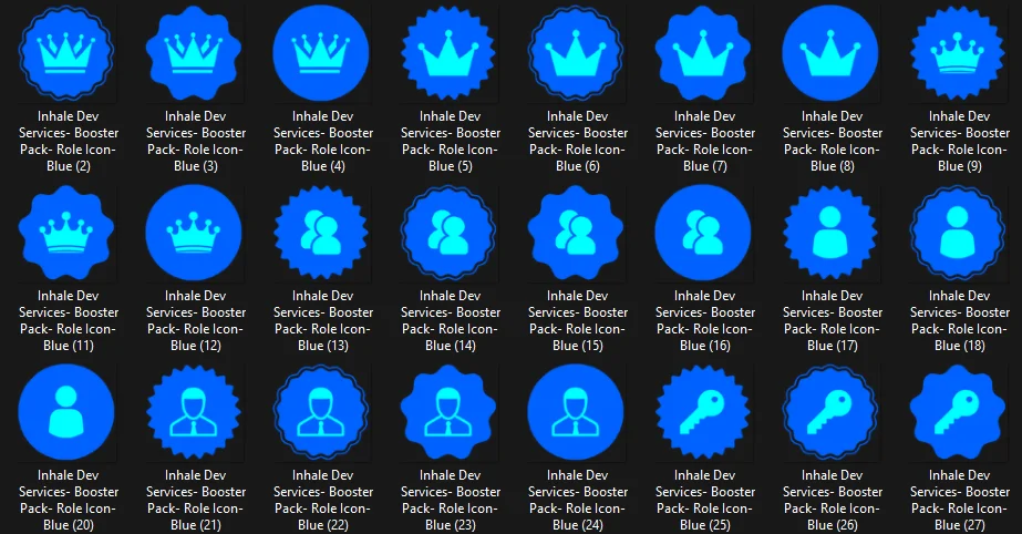 Super Huge BLUE Role Icon Pack product image (1)
