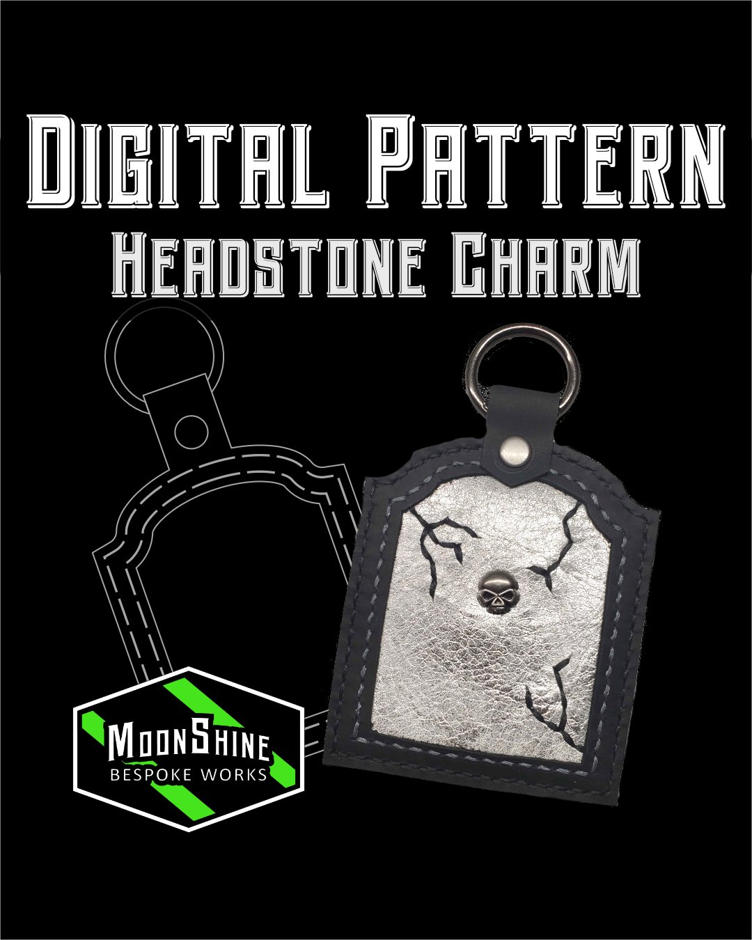 Headstone Inlay Bag Charm Digital Pattern product image (1)