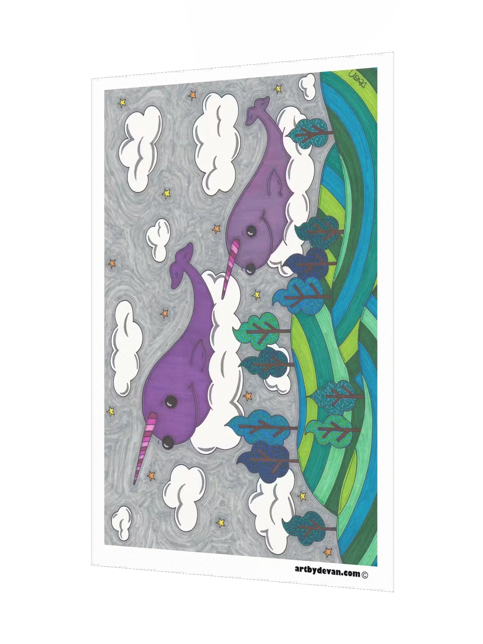 Art Print: Narwhals in the Sky product image (3)