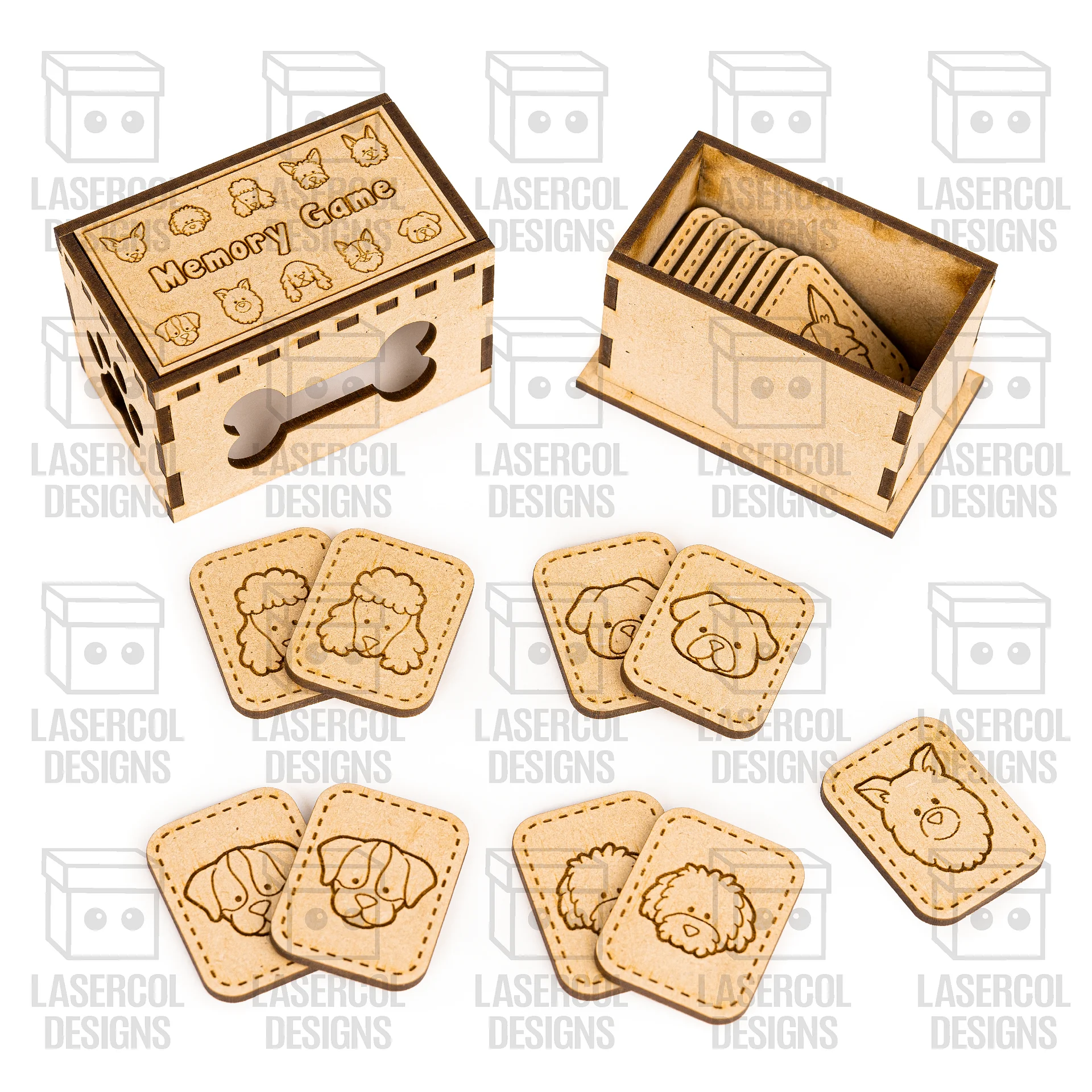 Memory Game (Dogs) Version - Laser Cut Files product image (8)