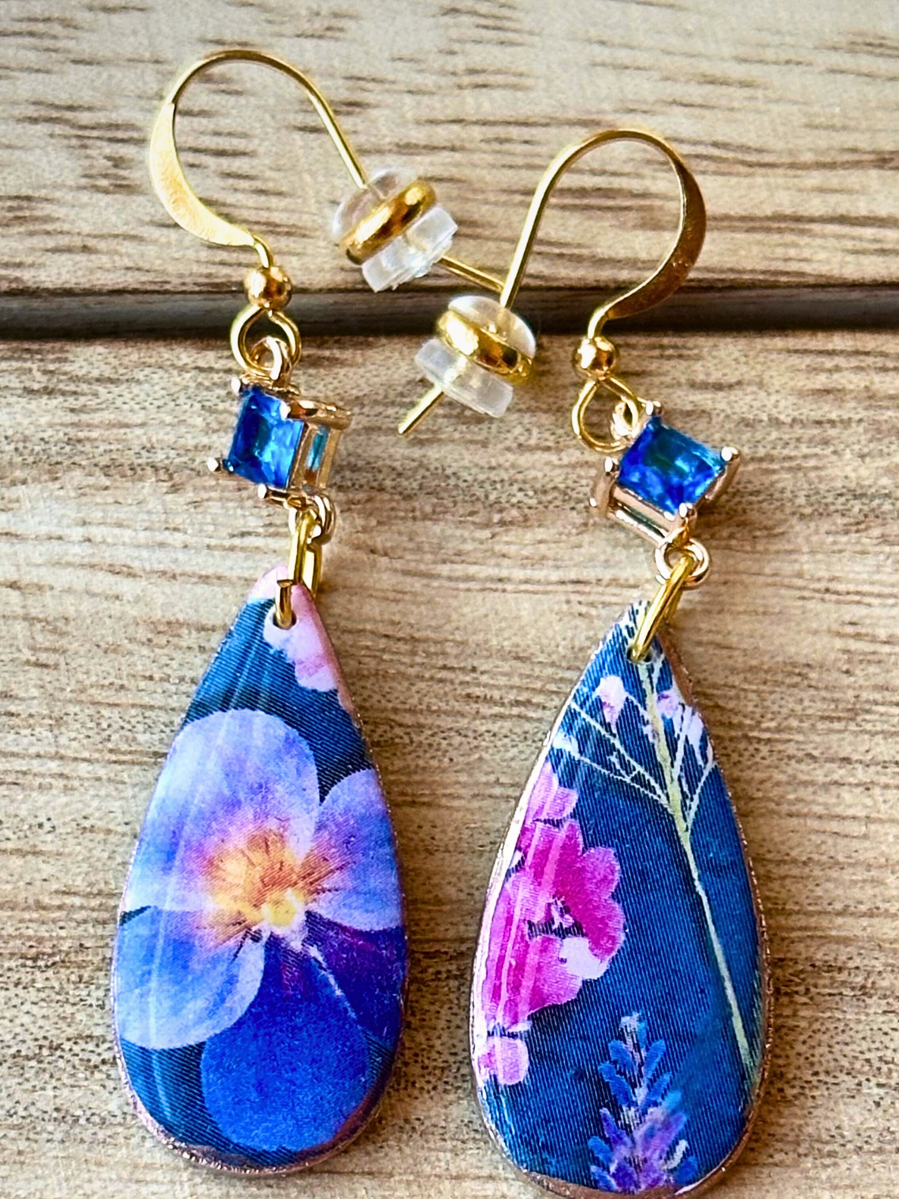 Floral Statement Drop Earrings – Handmade Botanical Clay Dangles product image (4)