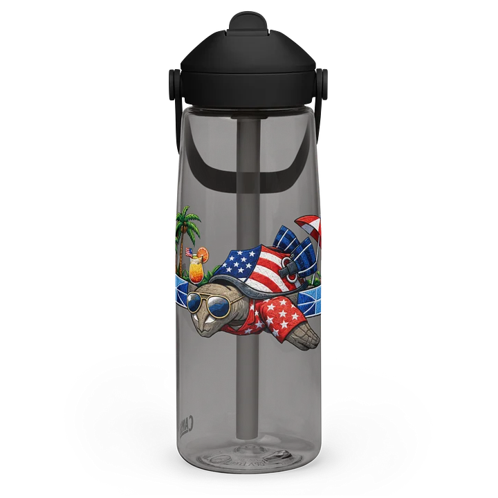 Turtle Flip Straw Bottle product image (1)