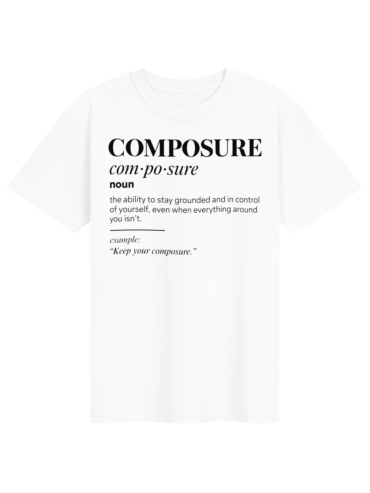 KYC “Composure” Tee — White product image (1)