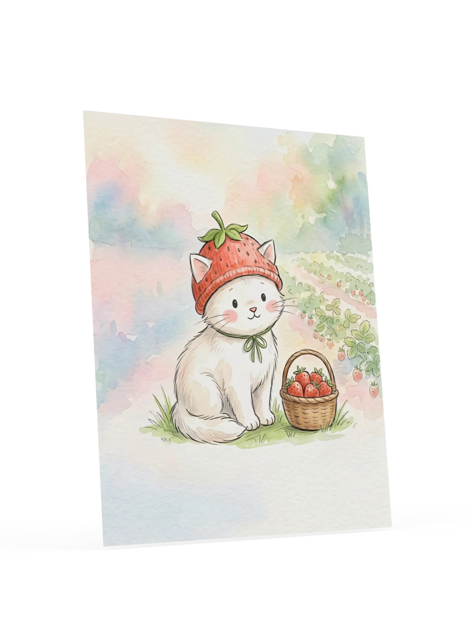 Strawberry Hat Kitten Poster product image (18)