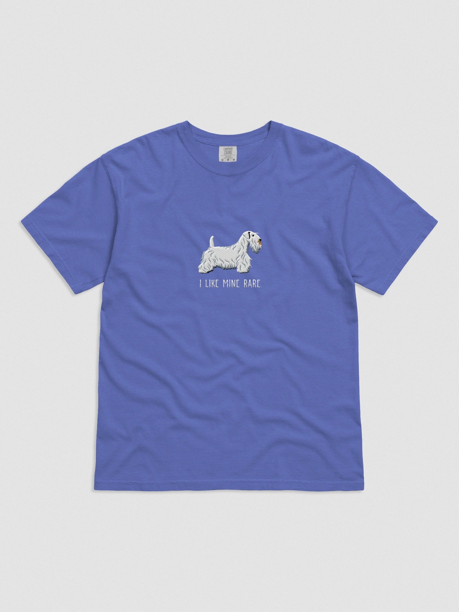 I Like Mine Rare T-Shirt(Embroidered) of a Sealyham Terrier(White) product image (4)