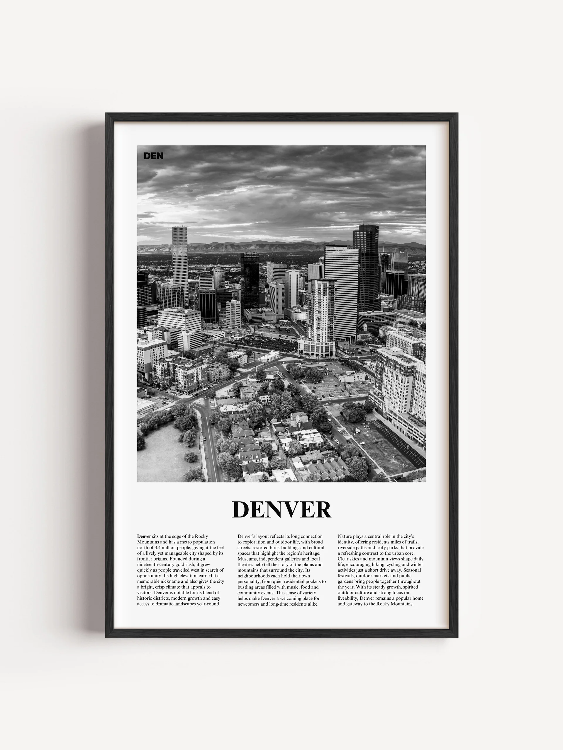 Denver 02 Newspaper Poster | Framed product image (1)