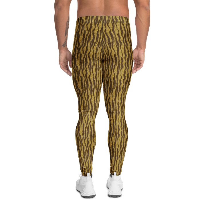 Bold Men's Leggings with Golden Brown Fur Print product image (2)