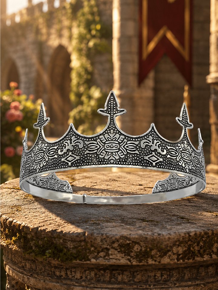 The Armored Kingdom Crown of Eternal Reign-Regal Headpiece-Renaissance Fair-Ornate Design product image (1)