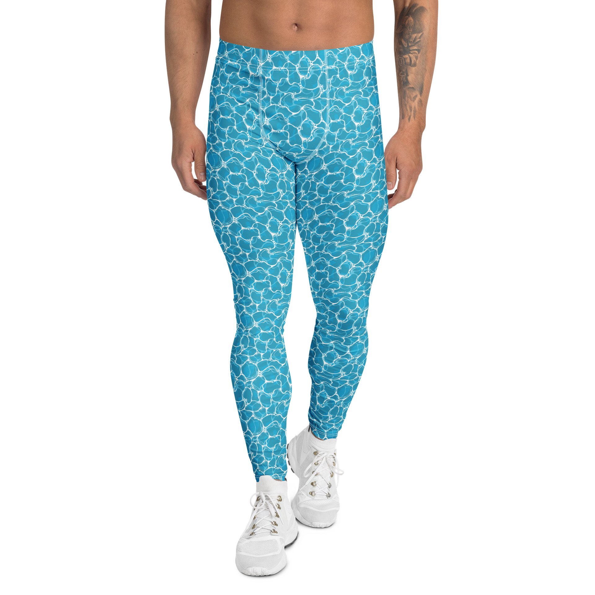 Unique Water Pattern Comfortable Men's Leggings product image (1)