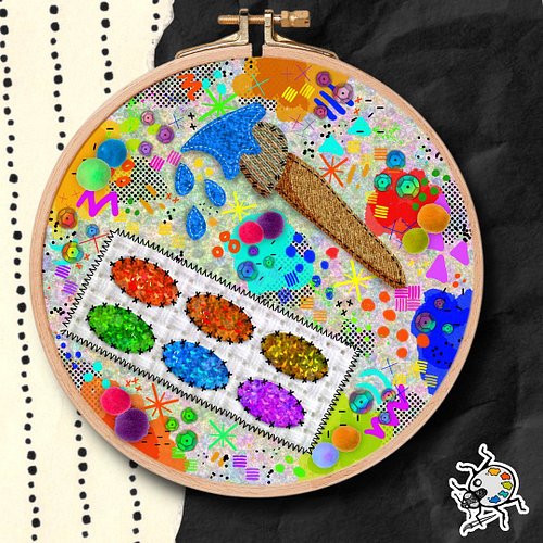 Traditional Meets Digital 💻✂️🧵

I had a lot of fun embroidering, I mean, painting this piece of art on stream tonight! As a w...