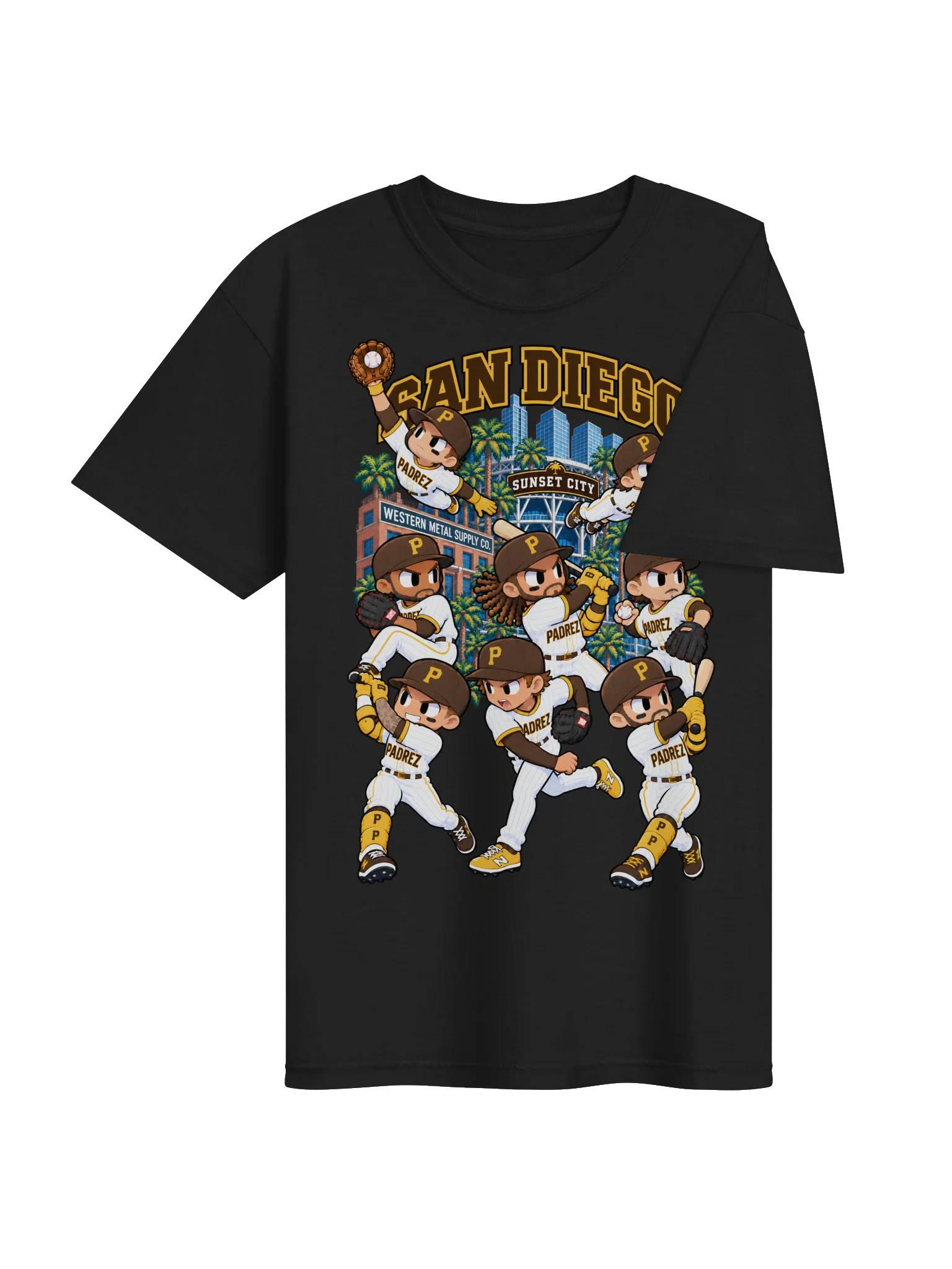 San Diego Baseball Animated Player T-Shirt product image (10)
