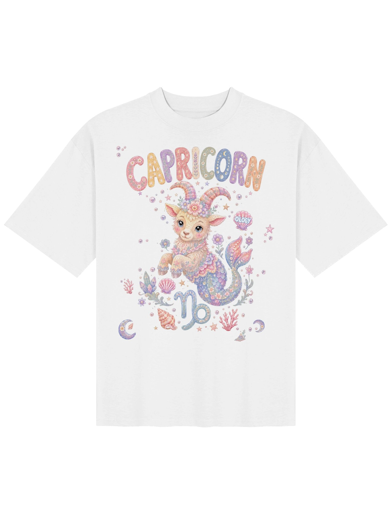 Capricorn Astro Pop Oversized Tee product image (9)