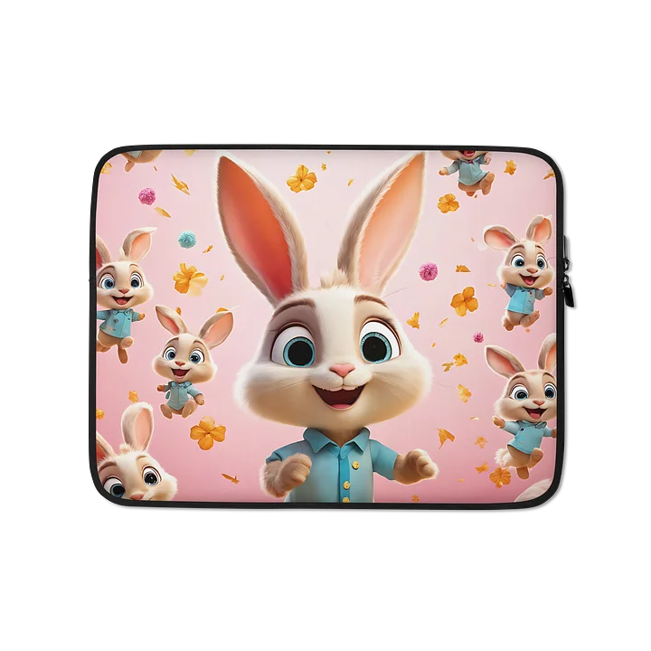 Cute Bunny Pink Laptop Sleeve product image (1)