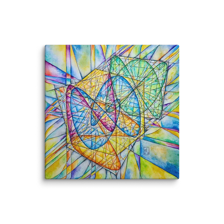 Lissajous Trilogy - Geometrical Art Canvas Print product image (1)