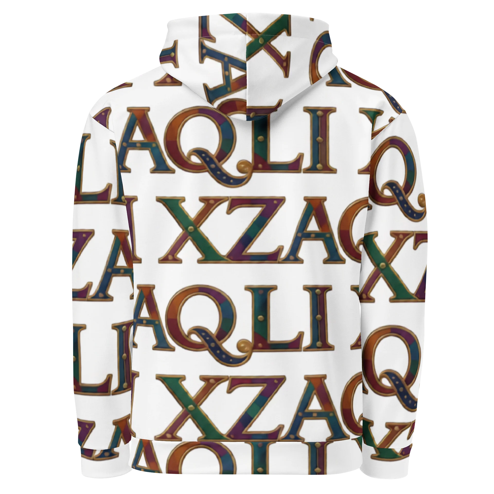 XZAQLI Ivory Monogram Hoodie product image (3)