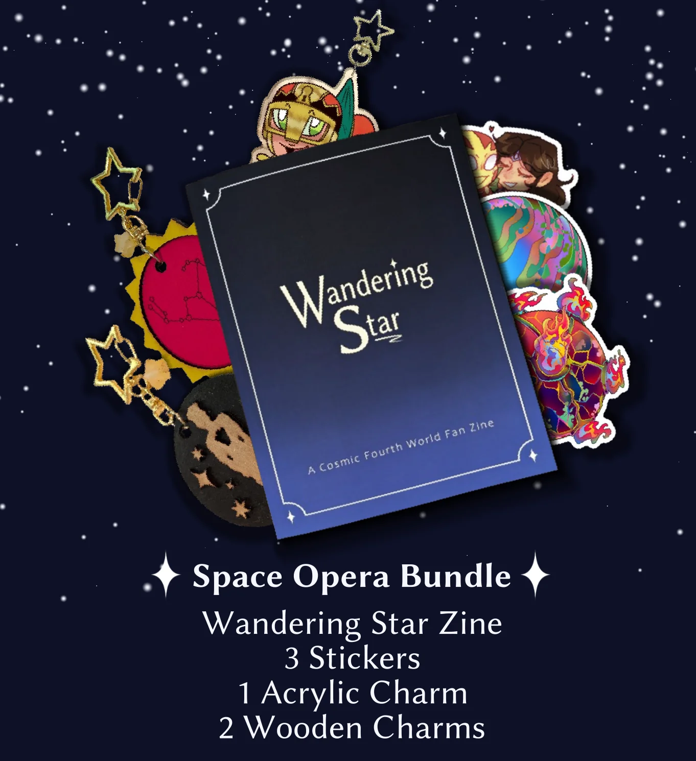 Wandering Star - Space Opera Bundle - Book + Stickers + Charms product image (1)