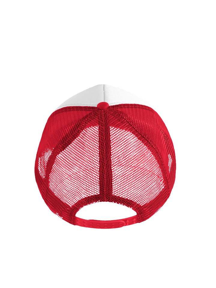 Elbo Room Retro Flag Text Trucker Hat | Red & White Edition product image (10)