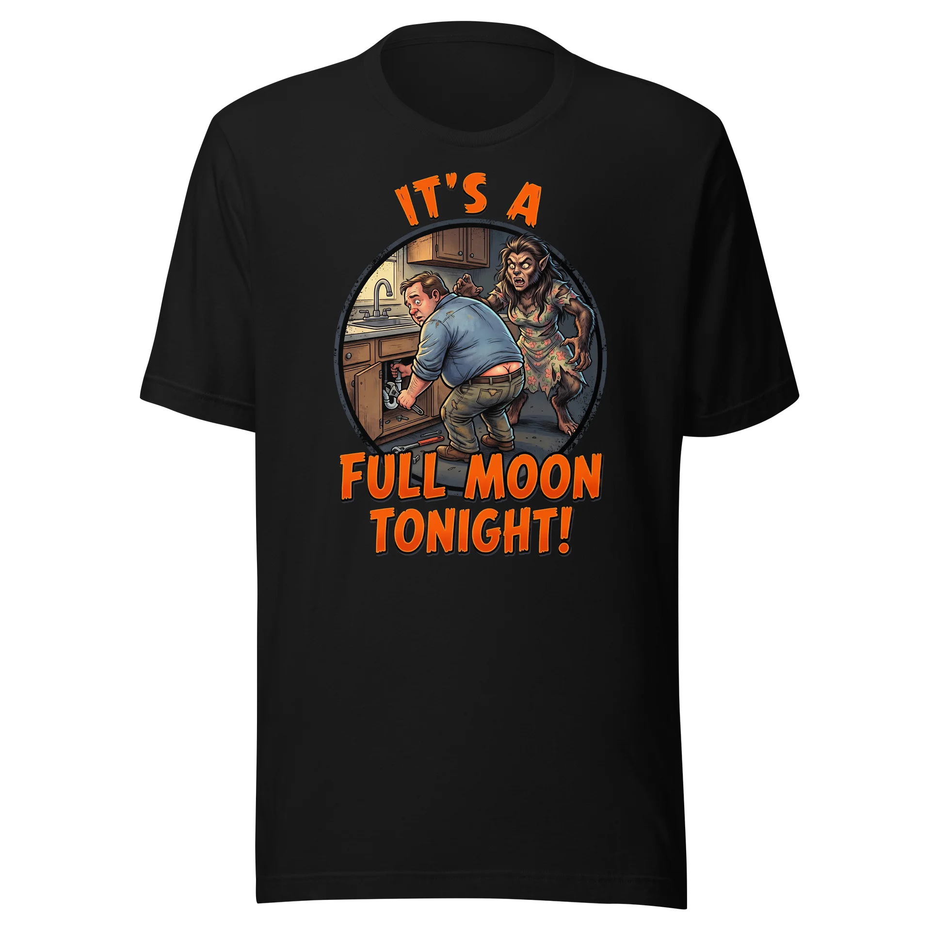 Women's It's A Full Moon Tonight Werewolf Plumber Tshirt product image (1)