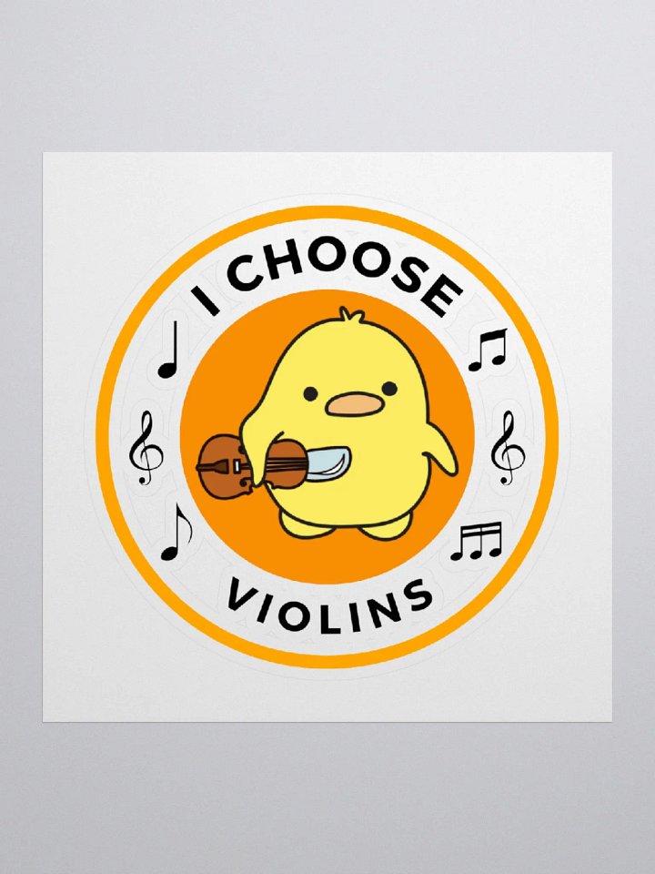 I choose violins Kiss Cut Stickers - Black product image (1)
