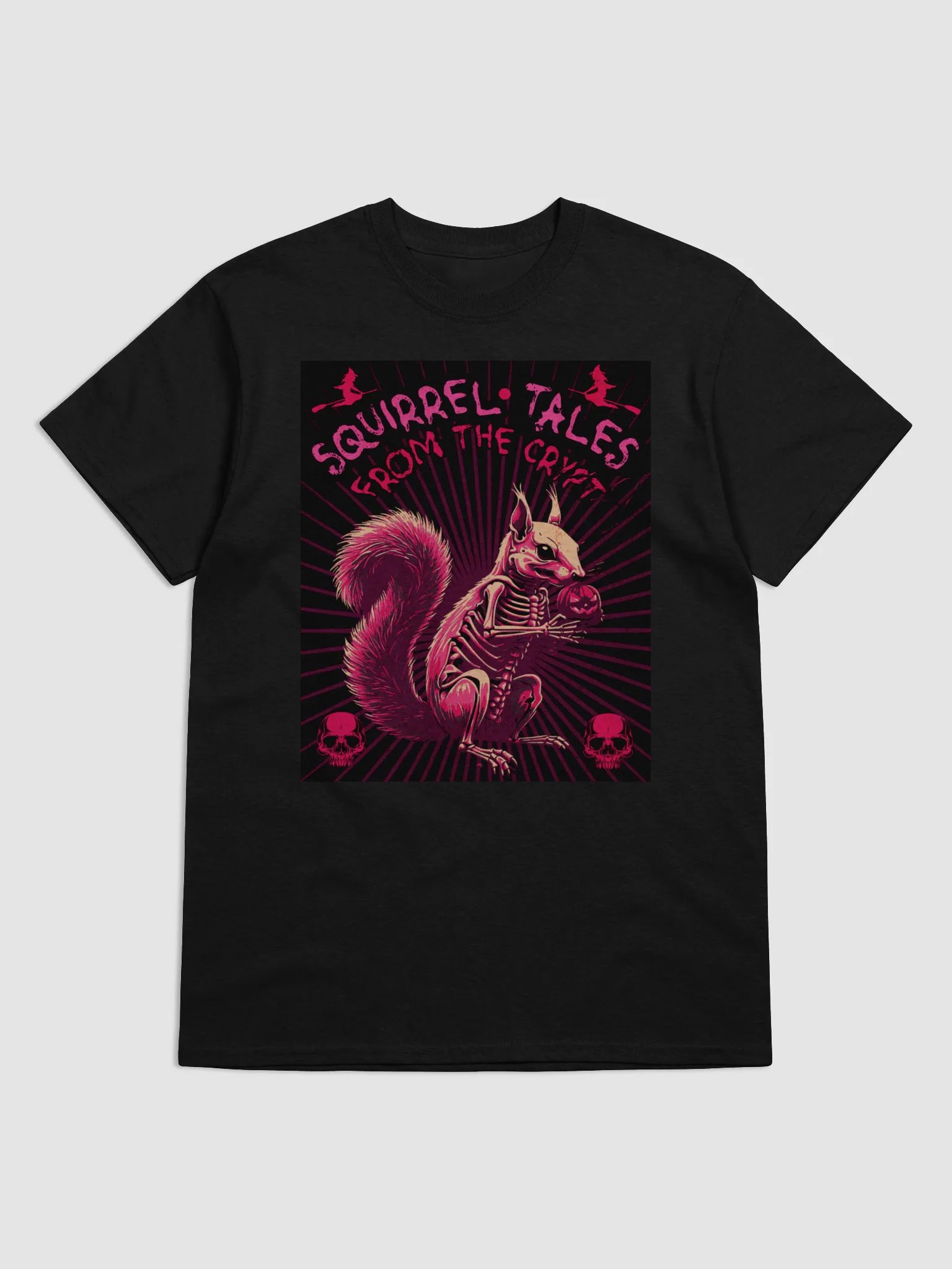 Skeletal Squirrel Horror Tee product image (1)