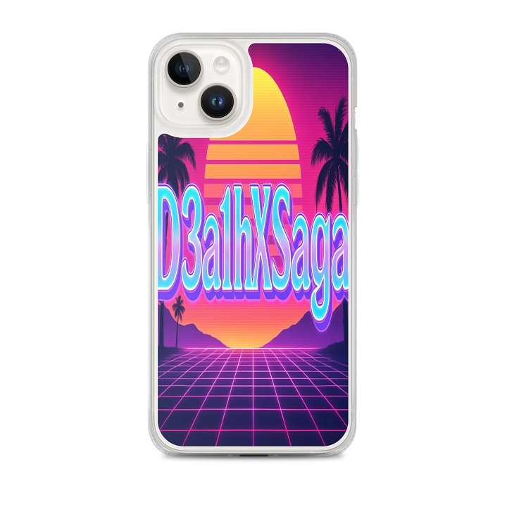 Neon Echo – D3a1hXSaga Vaporwave iPhone Case product image (1)