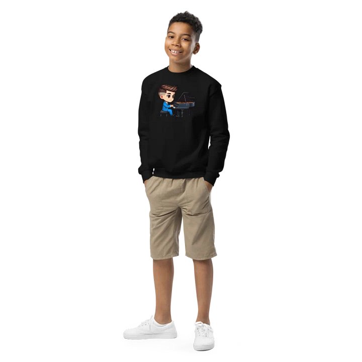 Kid Pianist Youth Crewneck Sweater product image (2)