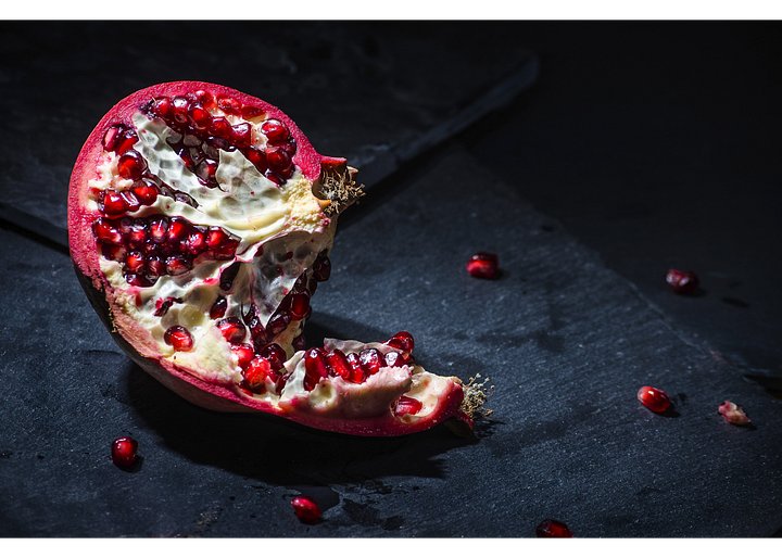 Pomegranate on Slate still-life - Print product image (1)