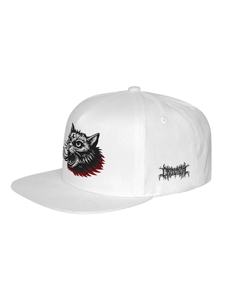 Flame Cat Snap back hat white product image (5)