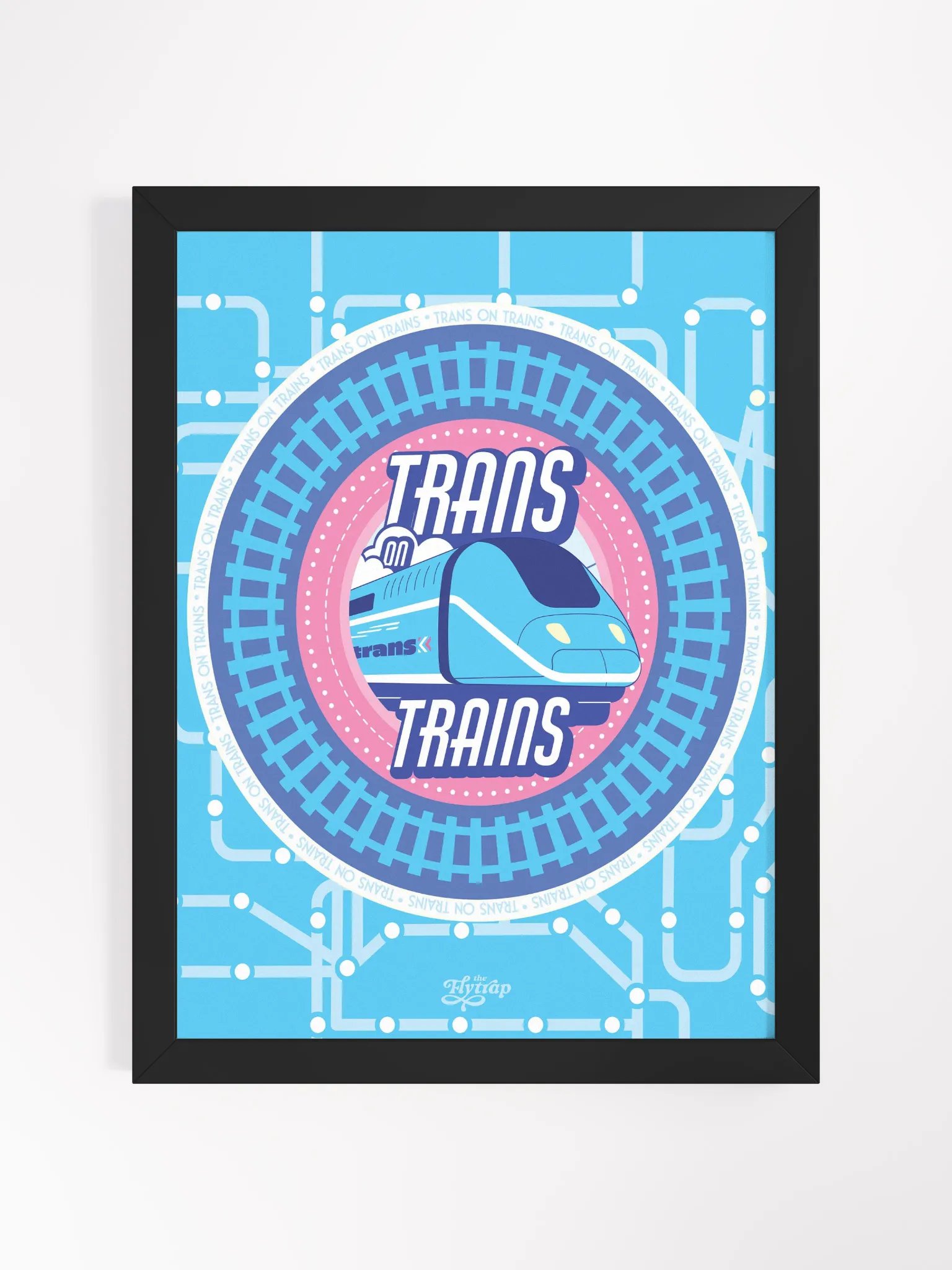 Trans on Trains 12x16 framed poster product image (1)