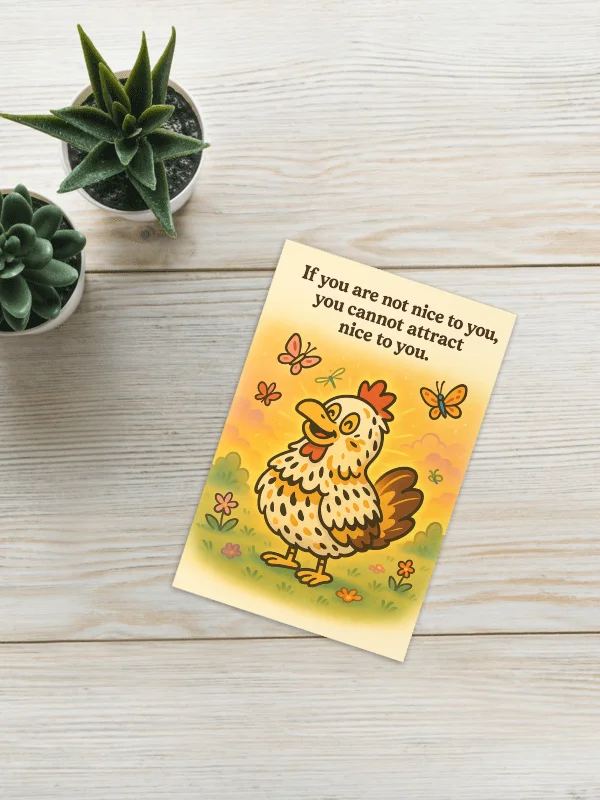 Abrahen Chicks - Being Nice - Card product image (1)