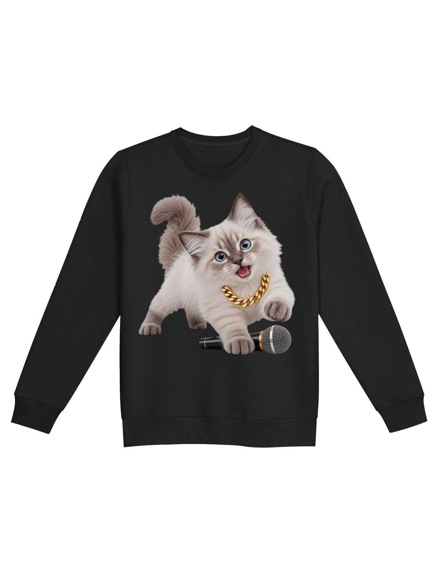 Hip Hop Neva Masquerade Kitten – Organic Unisex Sweatshirt product image (3)