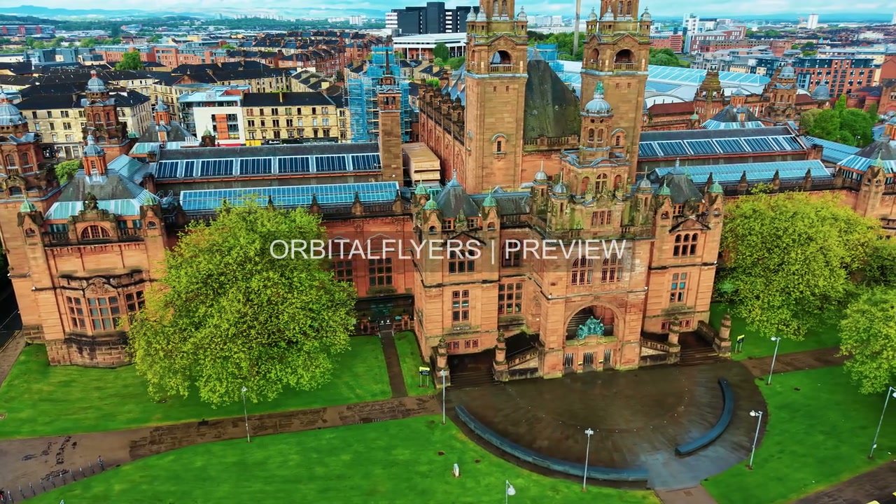 Glasgow Aerial 09 | 4K + HD Stock Footage product image (1)