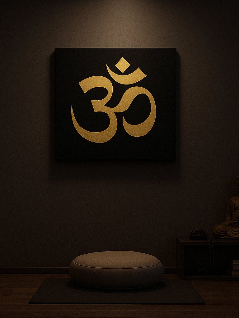 Om Symbol Canvas Print – Minimalist Wall Art for Meditation, Yoga & Spiritual Decor product image (2)