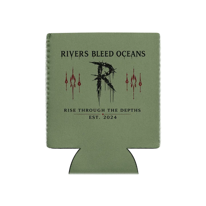 RIVERS BLEED OCEANS Coozie — Est.-Military Green product image (1)