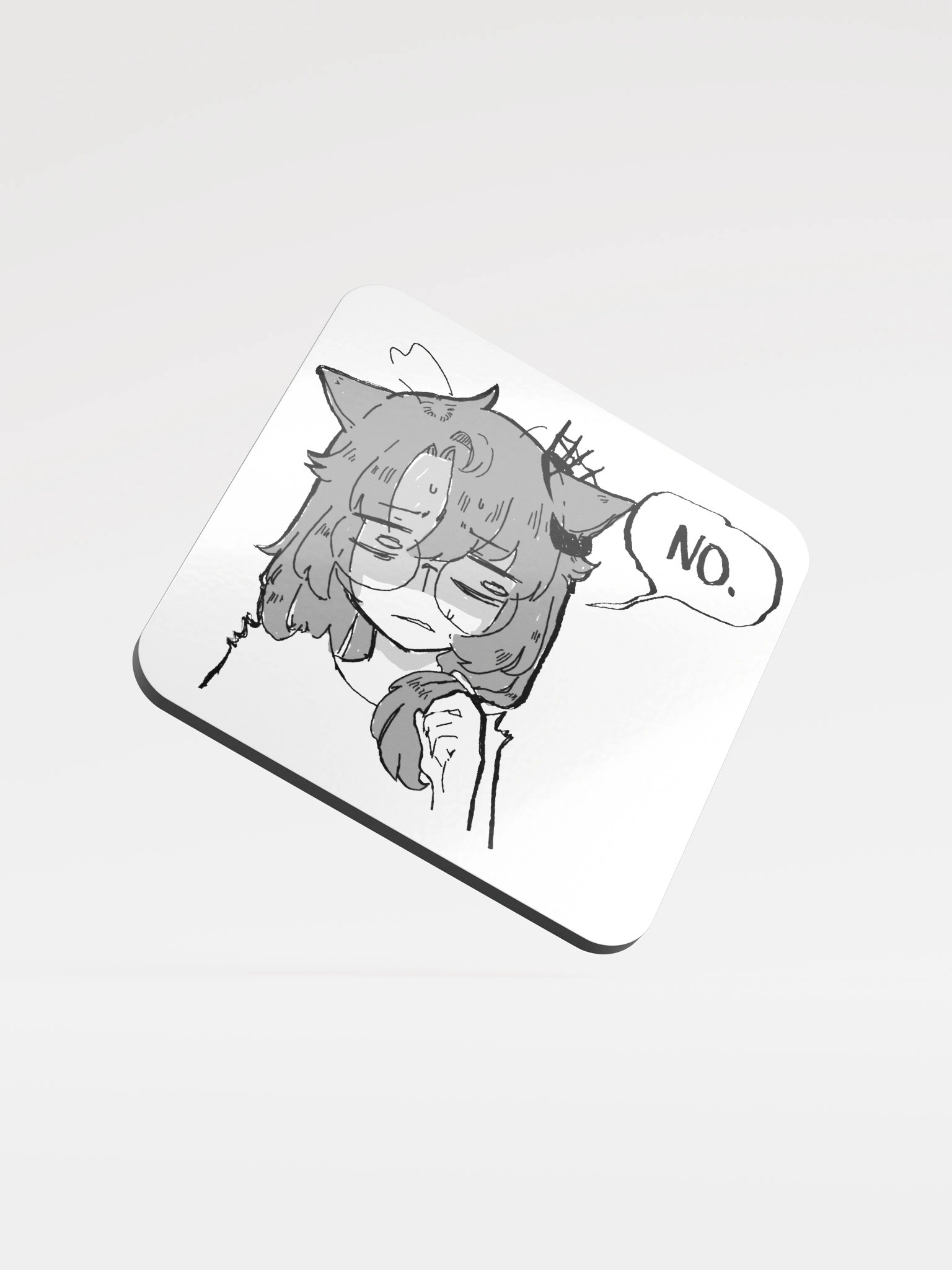 No. (glossy coaster) product image (1)