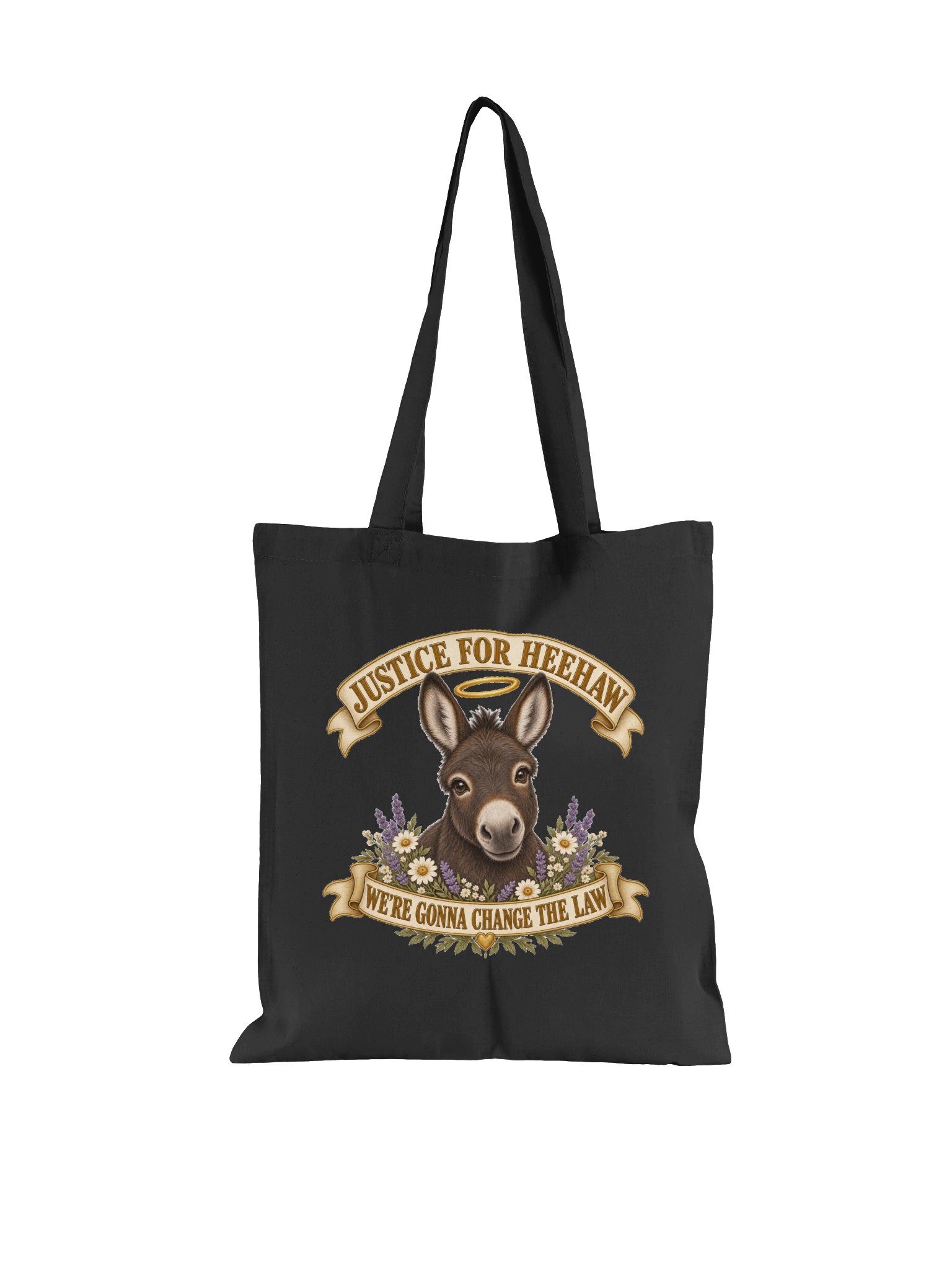Justice For HeeHaw Classic Basic Cotton Color Tote Bag product image (1)