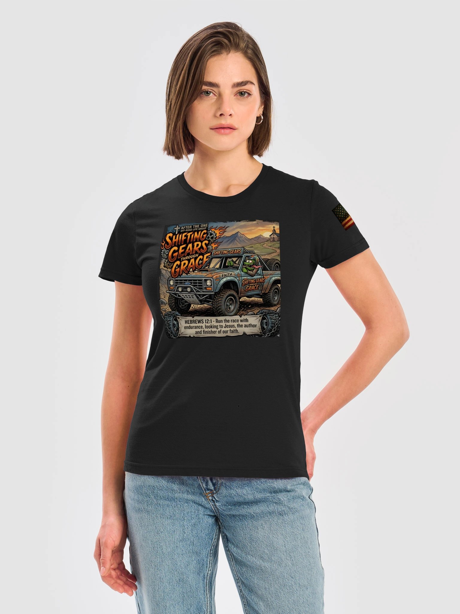 Shifting Gears Through Grace Off-Road Woman's Tee product image (5)