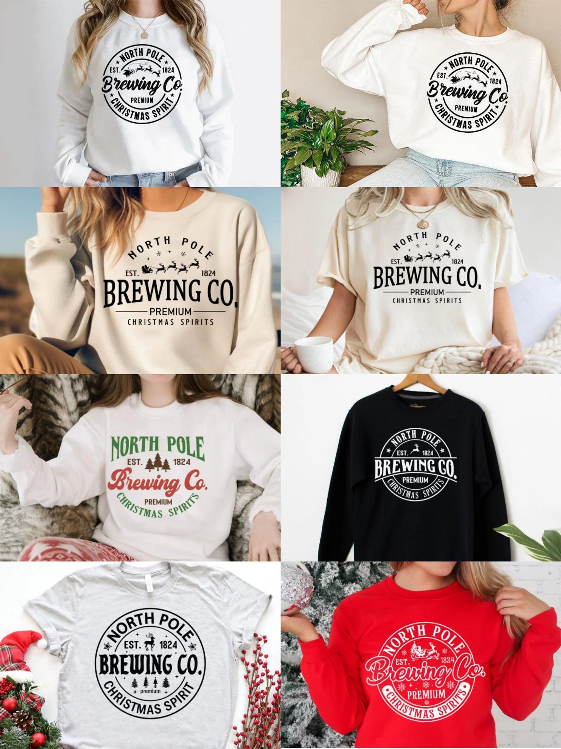 North Pole Brewing Co SVG PNG Christmas Shirt Christmas Vibes Funny Christmas product image (12)