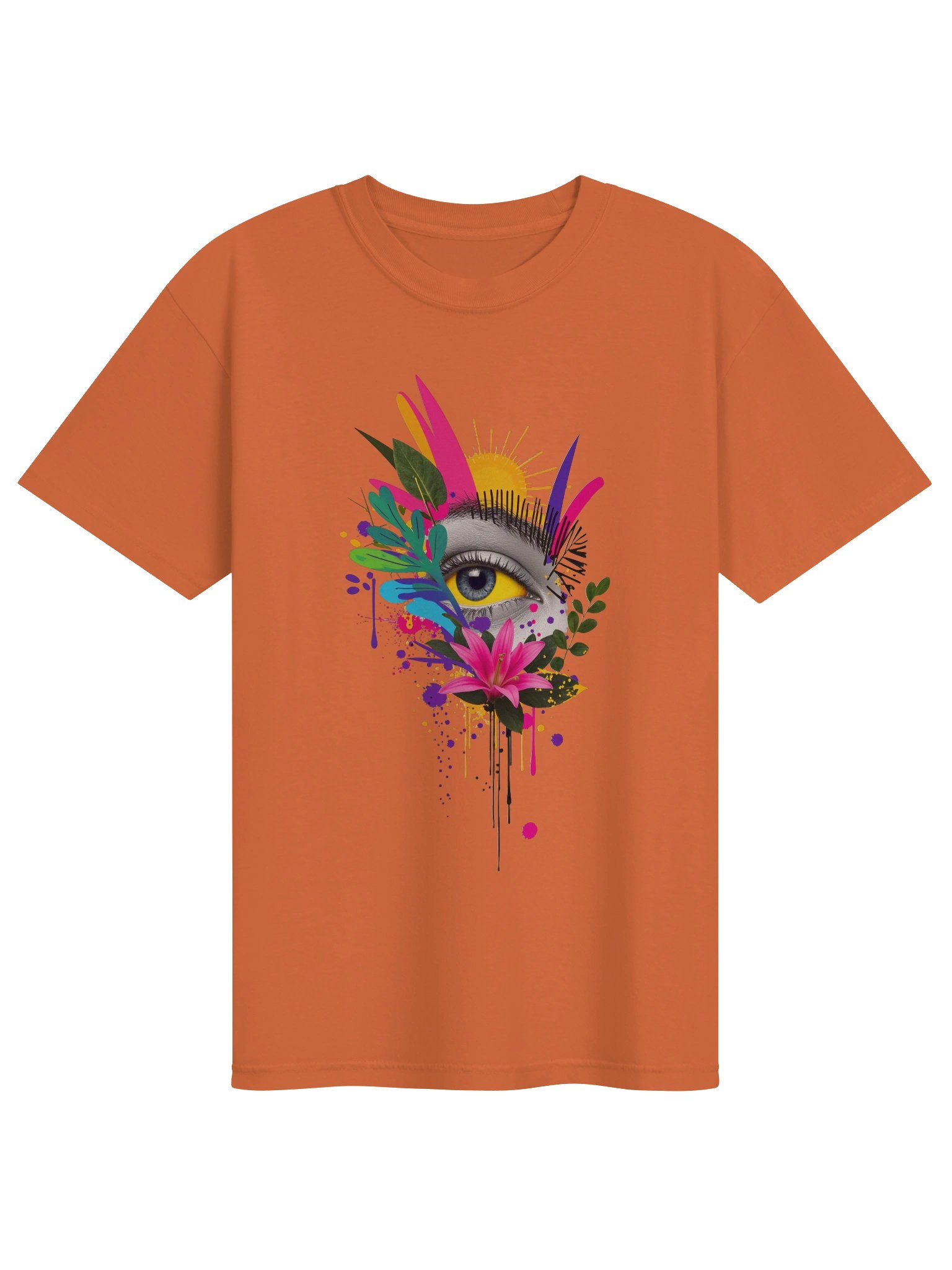 Psychedelic Eye Floral Graphic Tee product image (73)