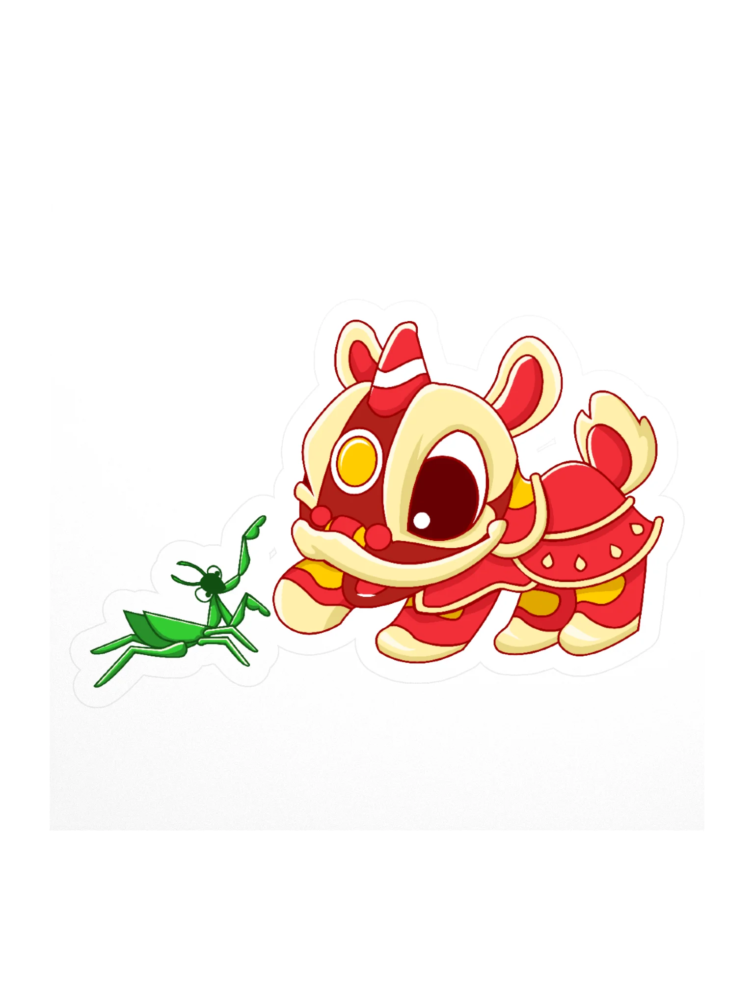 Mantis Meets Lion Kiss Cut Stickers product image (1)