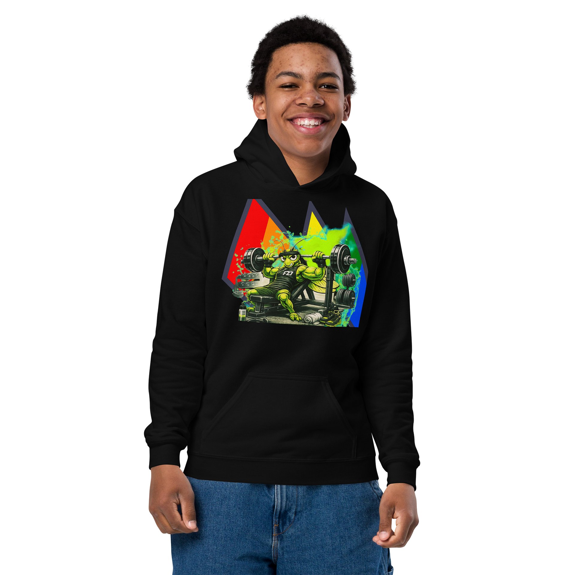 F27 Youth Strength Heavy Blend Hoodie – Earn Your Results by FayzieBobs product image (2)