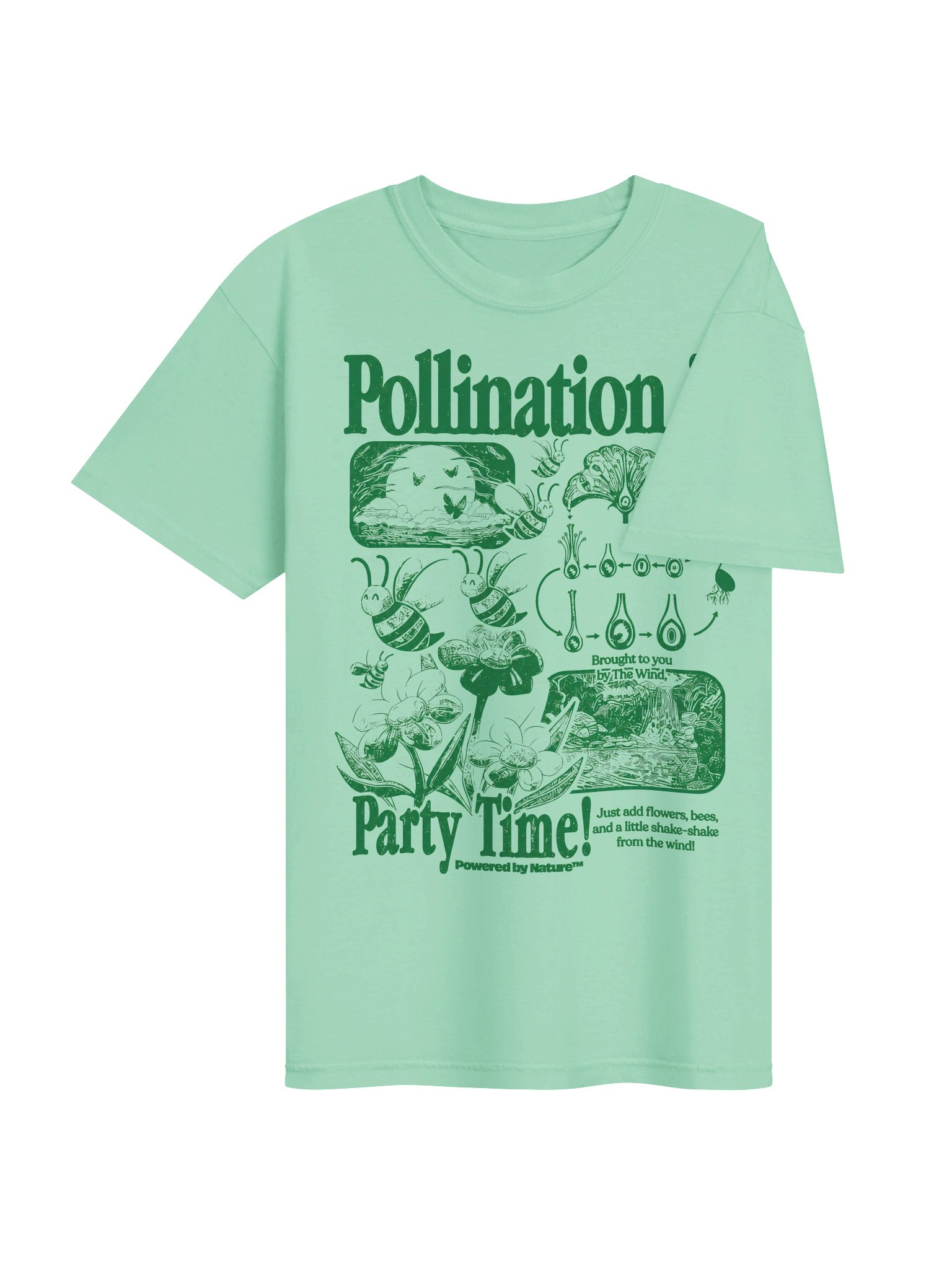 Bee Pollination Graphic Tee, Comfort Colors Flower Nature T-Shirt, Gardening Science Shirt, Unisex product image (54)