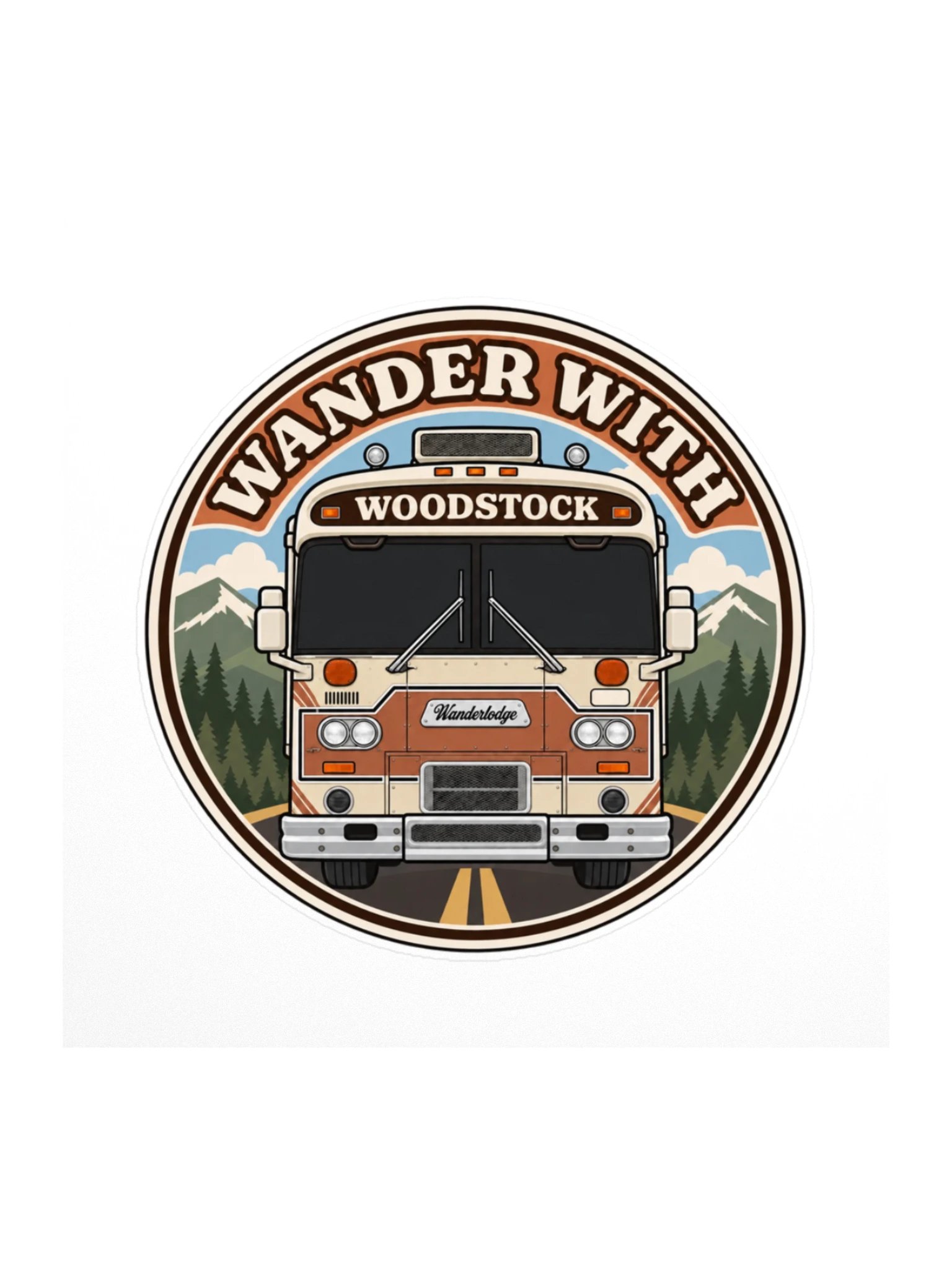 Woodstock Front & Center Sticker — Dark Windshield product image (1)