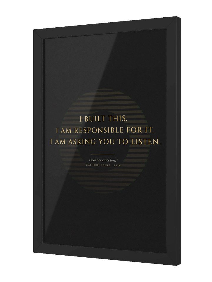 "What We Built" Broadside Print - Framed (Companion Essay) product image (2)