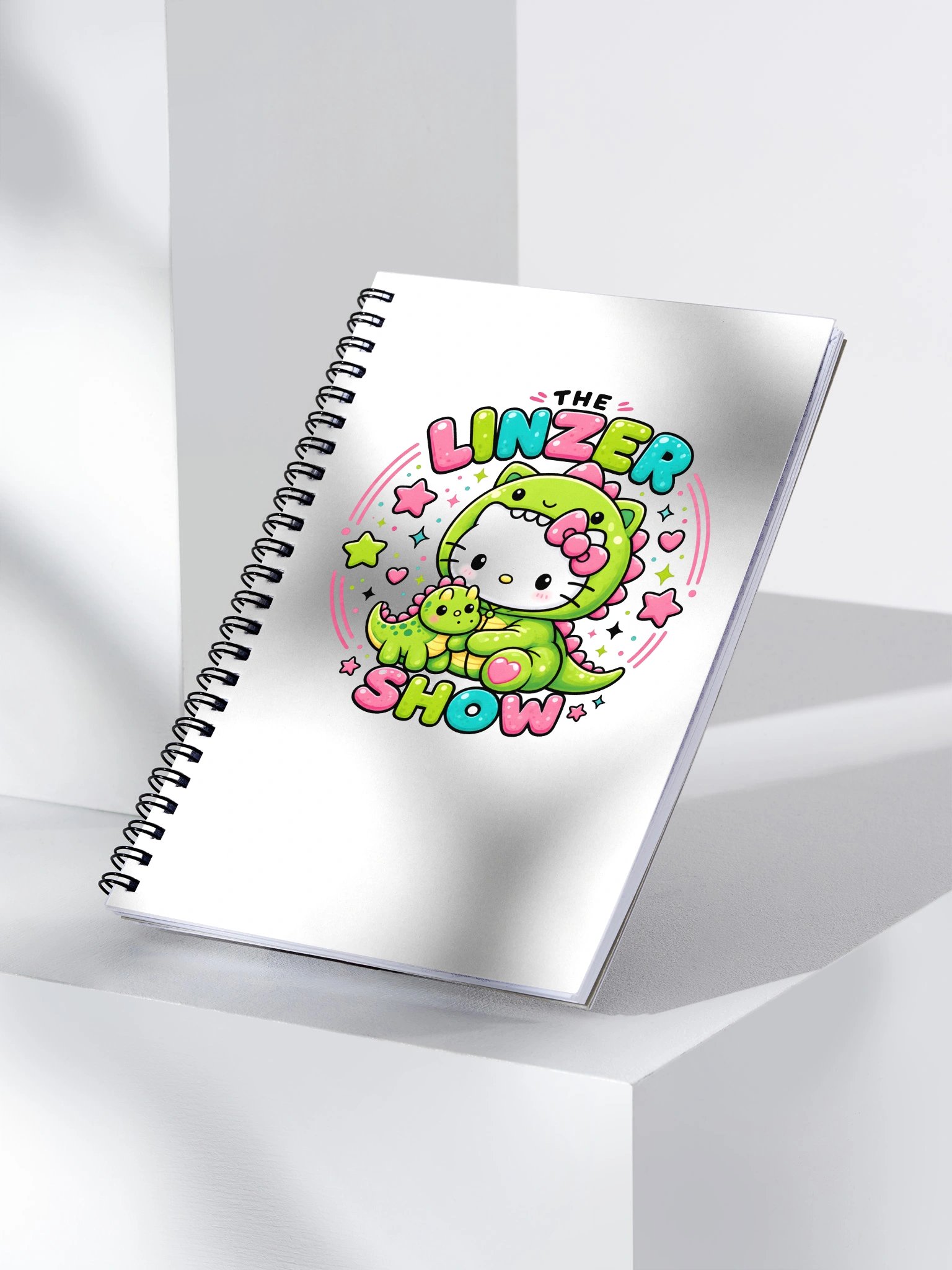 The Linzer Show Dino Kitty Spiral Notebook product image (3)