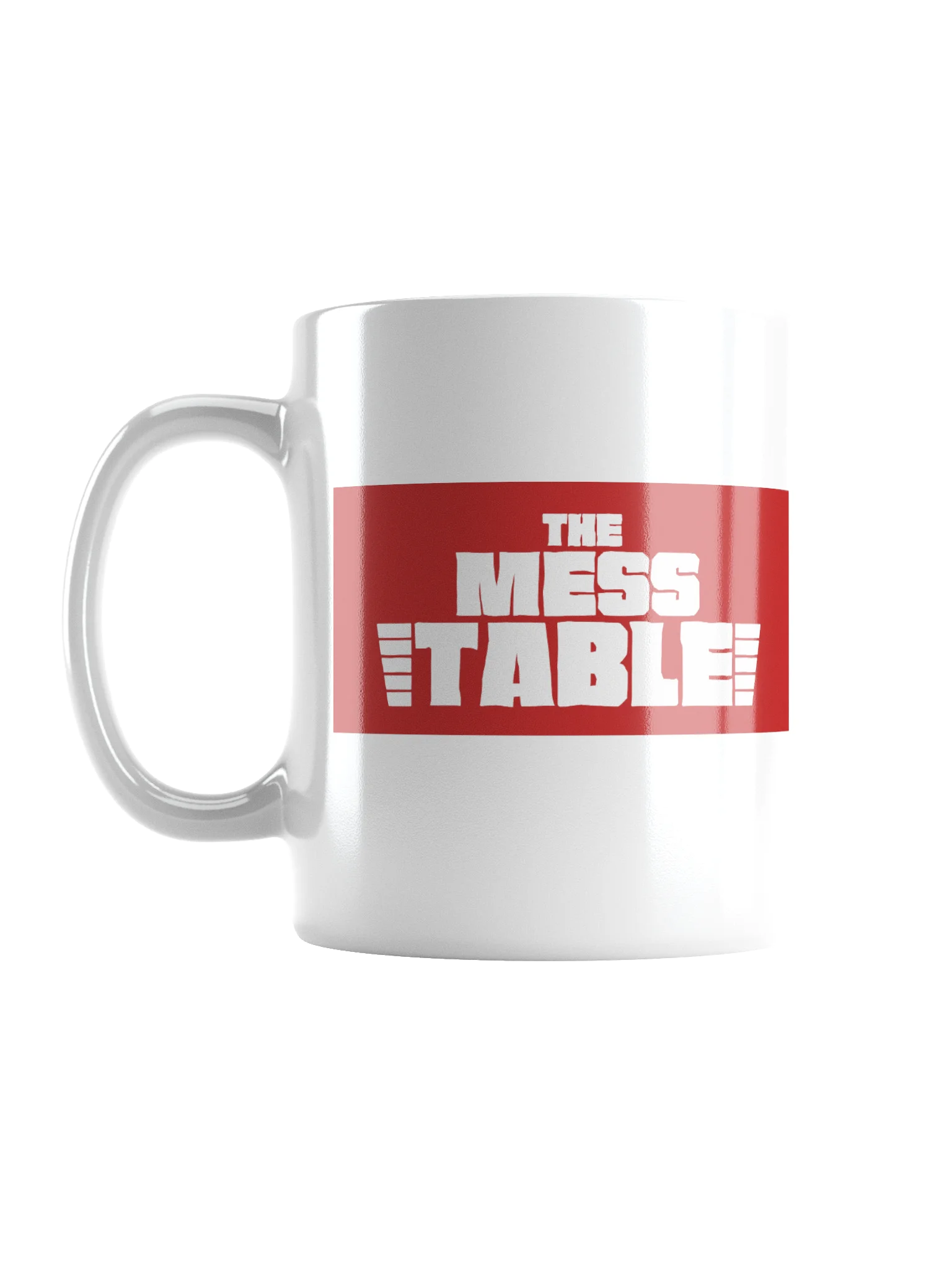 White Mug with Red/White TMT Banner product image (3)