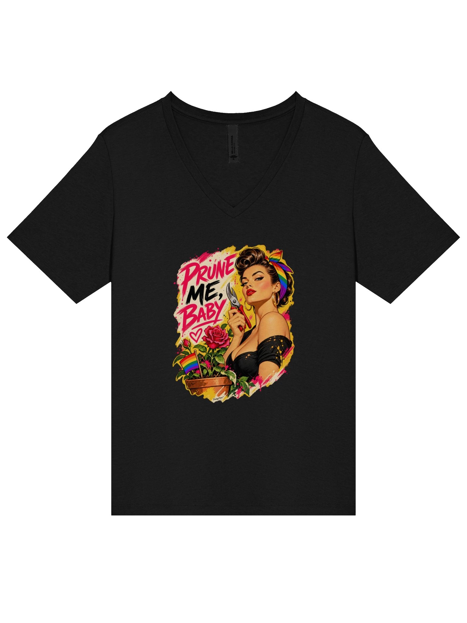 Prune Me, Baby Pin-Up Pride V-Neck Tee product image (25)