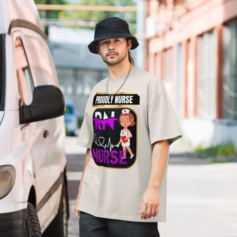 Proudly Nurse Oversized Faded T-Shirt product image (34)